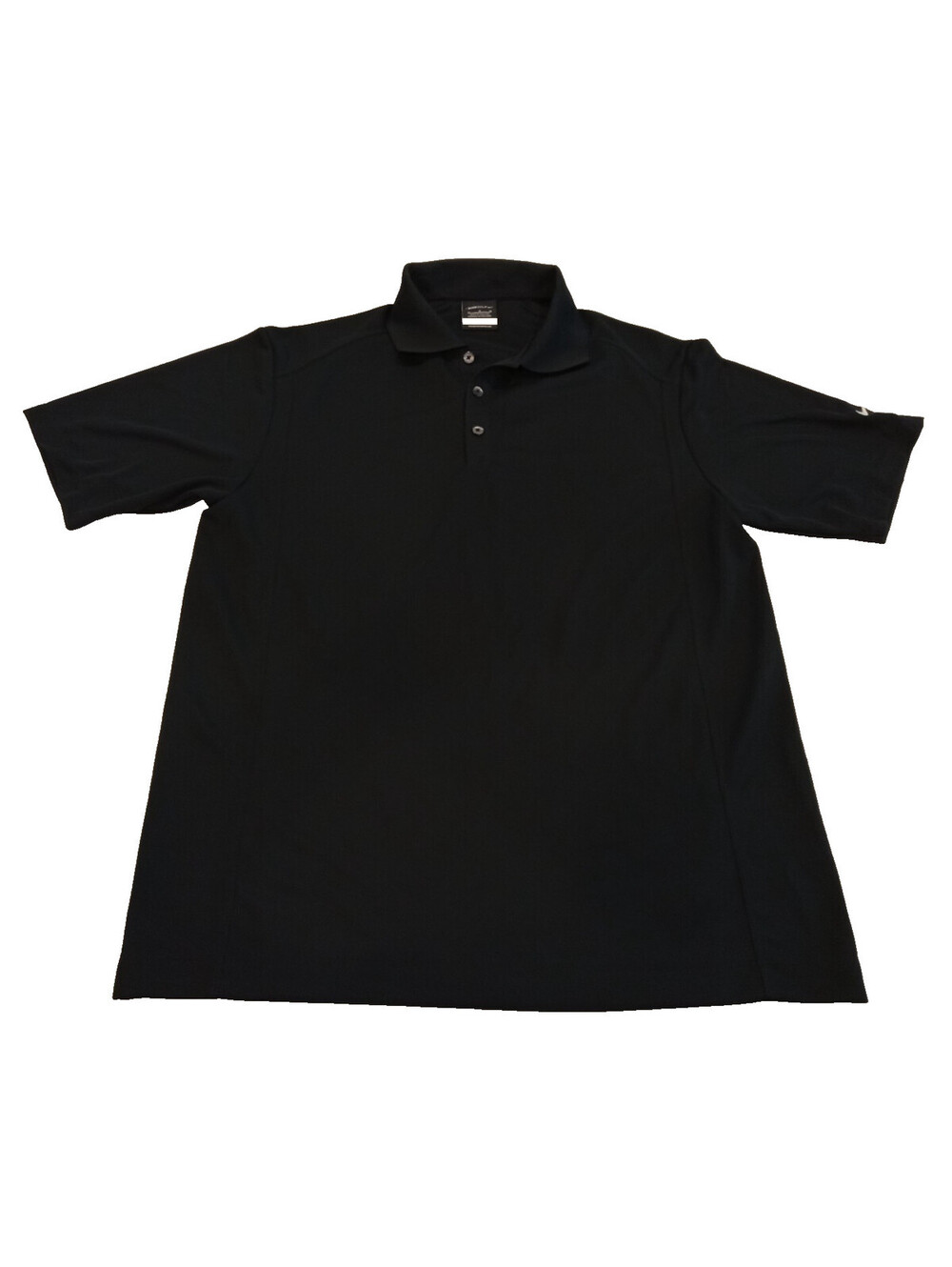 Nike Golf Shirt Mens Medium Black Dri-FIT Short Sleeve Performance Polo M
